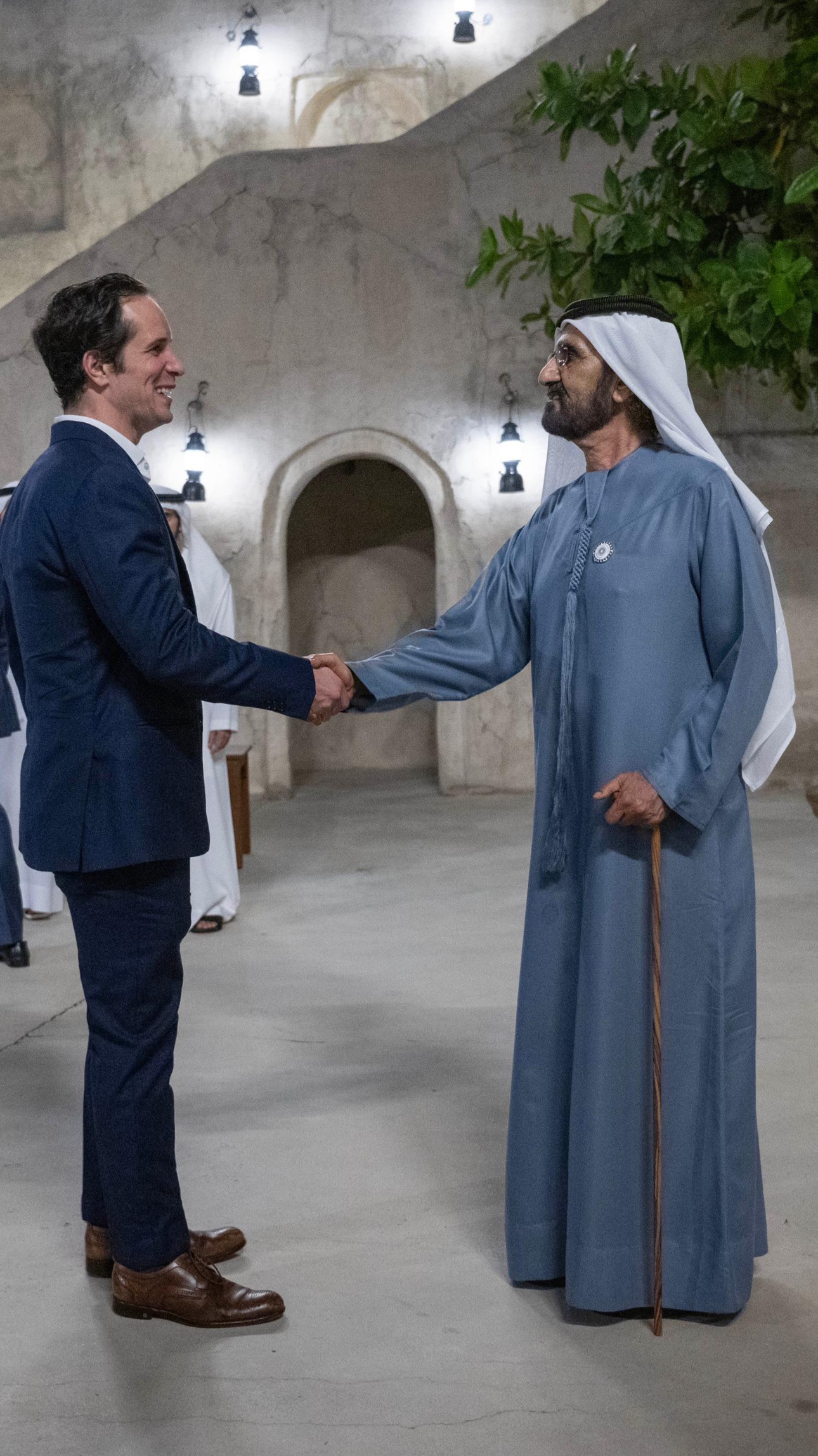 Zachary Cefaratti with His Highness Sheikh Mohamed bin Rashid al Maktoum